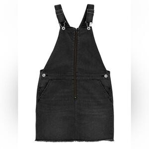 OshKosh | Denim Jumper Dress | Overall Dress | Faded Black Wash | Girls Size 8